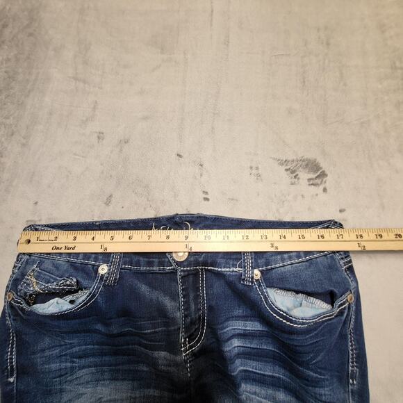 Ariya Jeans Jeans Womens 12 Blue Stretch Straight Leg Medium Wash Denim - Picture 10 of 12